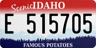 ID license plate E515705