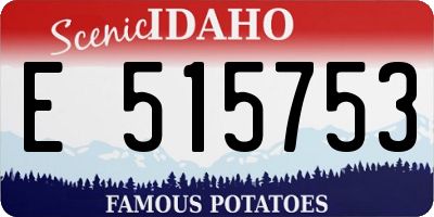 ID license plate E515753