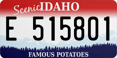 ID license plate E515801