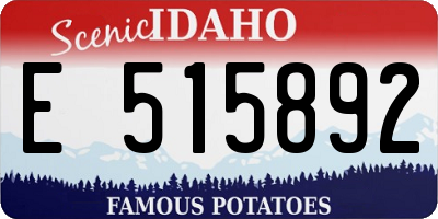 ID license plate E515892