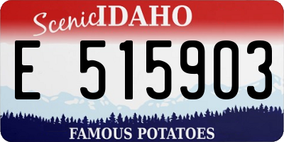 ID license plate E515903