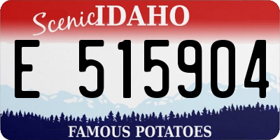 ID license plate E515904