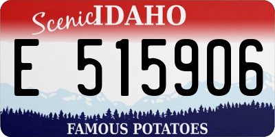 ID license plate E515906
