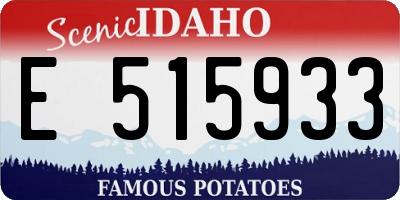 ID license plate E515933