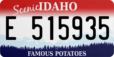 ID license plate E515935