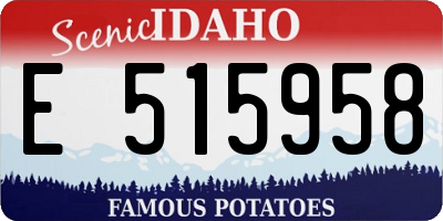 ID license plate E515958