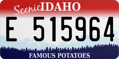 ID license plate E515964