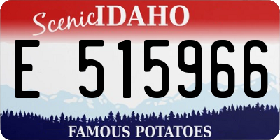ID license plate E515966