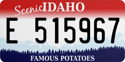 ID license plate E515967