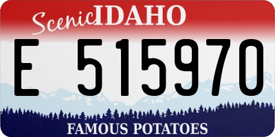 ID license plate E515970