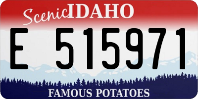 ID license plate E515971