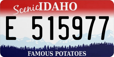 ID license plate E515977