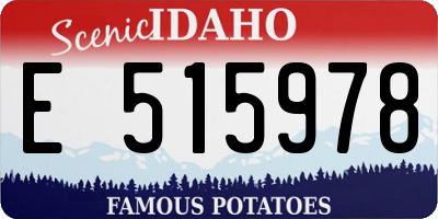 ID license plate E515978