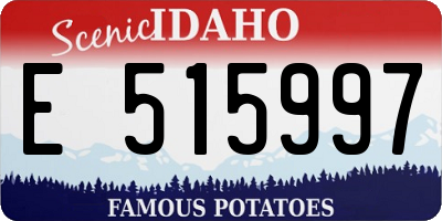 ID license plate E515997
