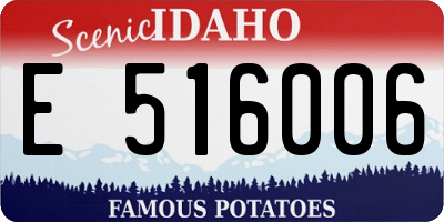 ID license plate E516006