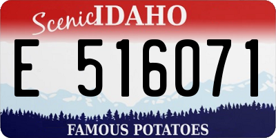 ID license plate E516071