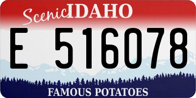ID license plate E516078