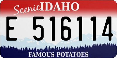 ID license plate E516114