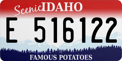 ID license plate E516122