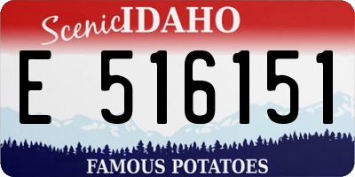ID license plate E516151