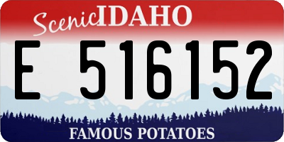 ID license plate E516152