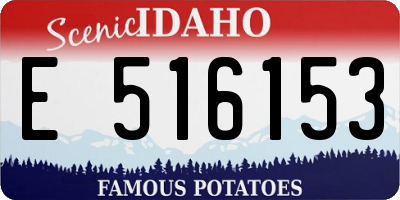 ID license plate E516153