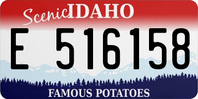 ID license plate E516158