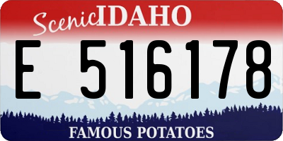 ID license plate E516178