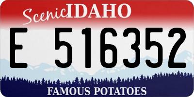 ID license plate E516352