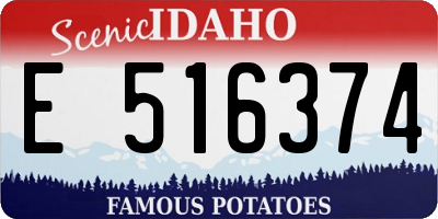 ID license plate E516374