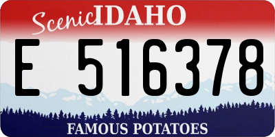 ID license plate E516378