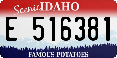 ID license plate E516381