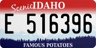 ID license plate E516396