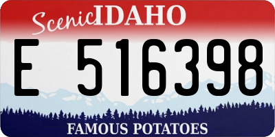 ID license plate E516398