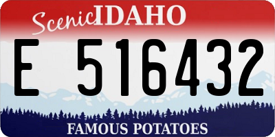 ID license plate E516432