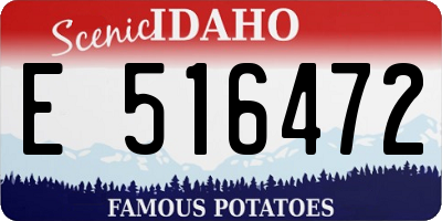 ID license plate E516472