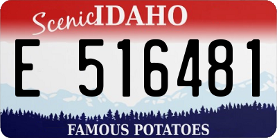 ID license plate E516481