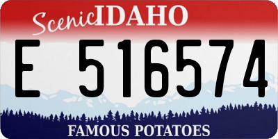 ID license plate E516574