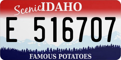 ID license plate E516707