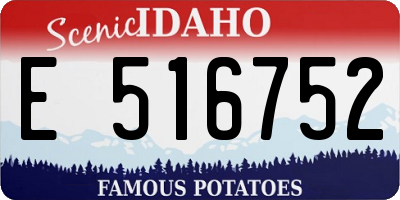 ID license plate E516752