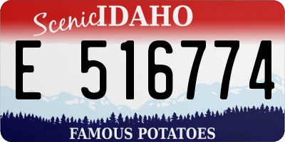 ID license plate E516774
