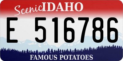 ID license plate E516786