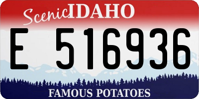 ID license plate E516936