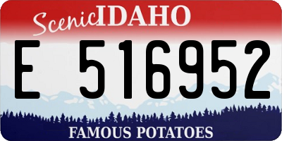 ID license plate E516952