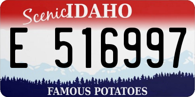ID license plate E516997