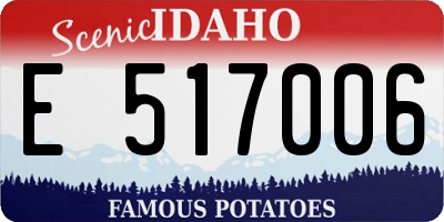 ID license plate E517006