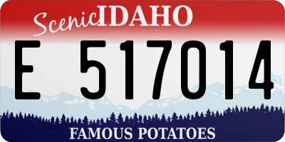 ID license plate E517014