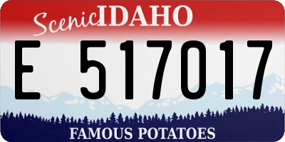 ID license plate E517017