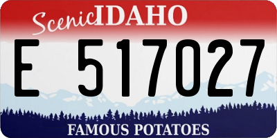 ID license plate E517027