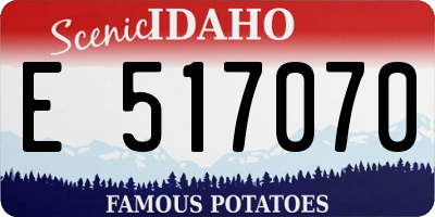 ID license plate E517070